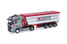 Herpa 319614 - H0 - Mercedes-Benz Actros Stahlmulden-Sattelzug Augustin Spedition